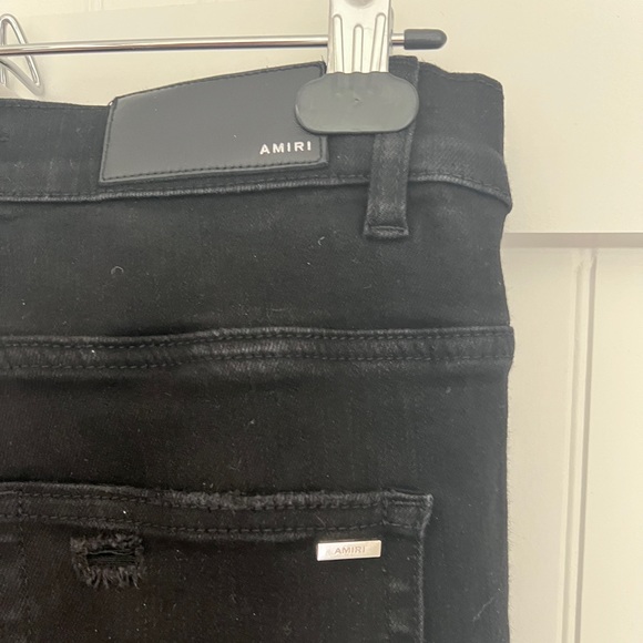 $2590 Rare Authentic Amiri Crystals with Ripped Details Skinny Jeans - Picture 10 of 13
